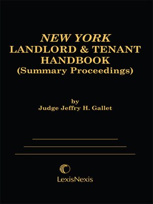 cover image of New York Landlord and Tenant Handbook